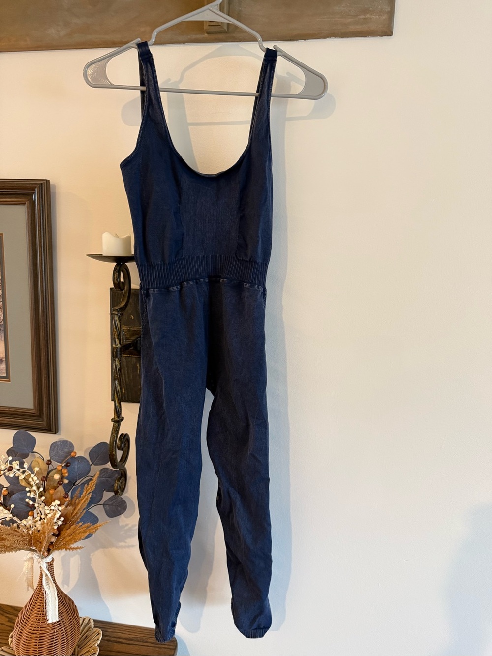 Free People movement Navy Scoop-Neck Jumpsuit